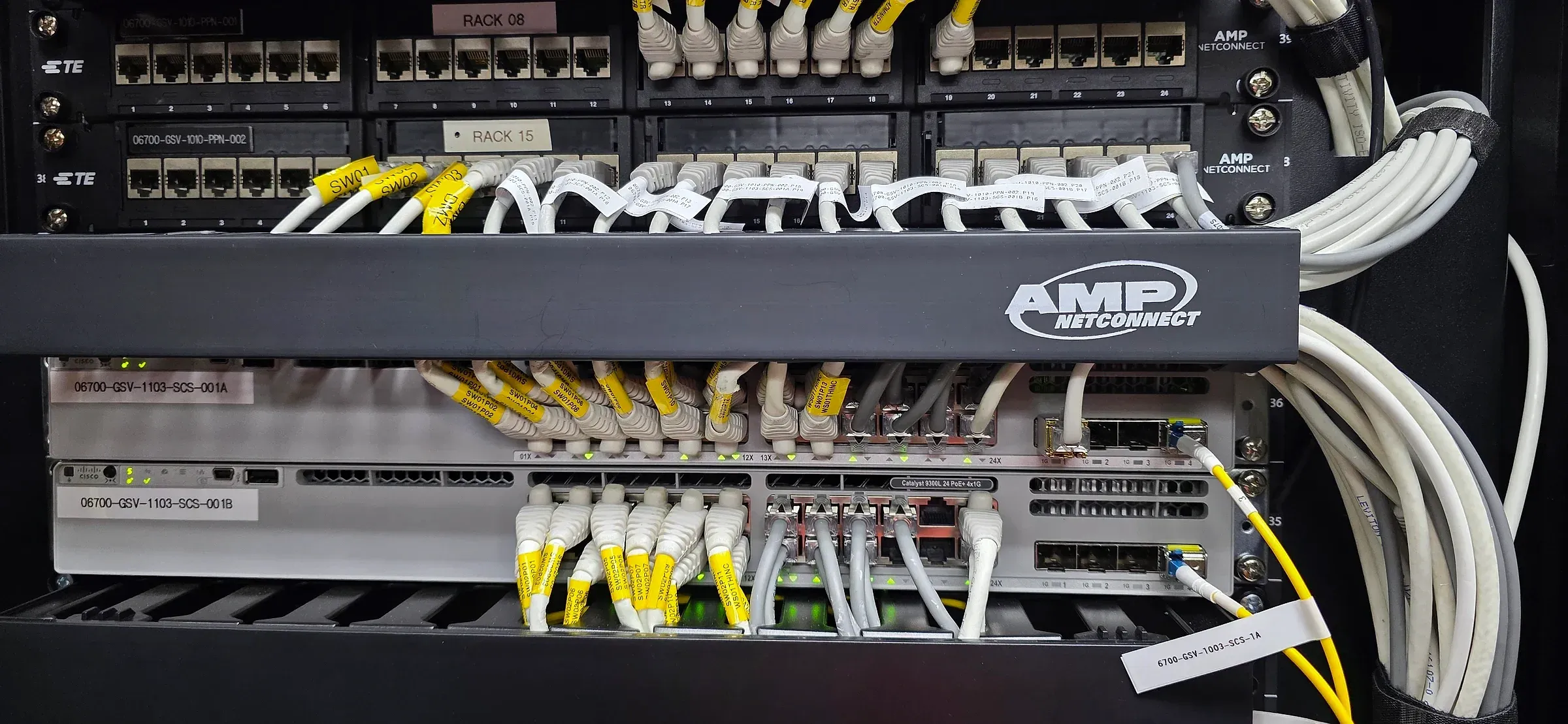 Ordenamiento de patch panels AMP NetConnect